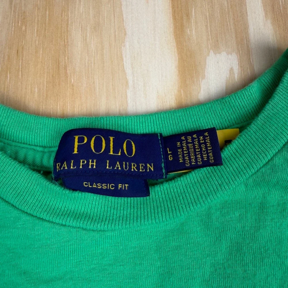 Polo Ralph Lauren Mens Green Classic Fit Logo Graphic T-Shirt Large